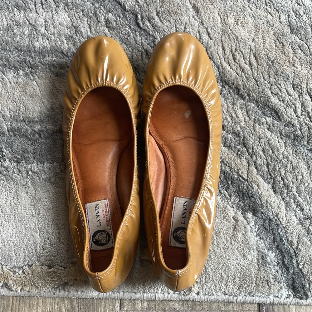 LANVIN Patent Leather Ballet Flats